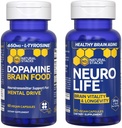 NATURAL STACKS NeuroLife + Dopamine Brain Food Bundle - תומך כונן נפשי ומוח לטווח ארוך * - 120 קפסולות מוחלט