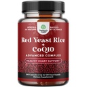 Red Yeast Rice with CoQ10 Supplement - Advanced Healthy Heart & Healthy Cholesterol Levels Formula for Men & Women - Red Yeast Rice Capsules with 1200mg per Serving and CoQ10-240 Count