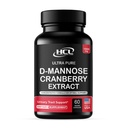 HCL HerBAL Code LABS D-Mannose עם Cranberry לחלץ קפסולות 1500 מ"ג - High Potency USP רמה D-Mannose תוספת עם אבקת קריין פירות שלמים - תמיכה בטרינרית - Non-GMO 60 קפסולות