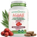 אמא טבע Aguaje Curves קפסולות לנשים, 1000 מ"ג (120ct), Natural & Sustainably Sourced Aguaje פירות פרו עבור בריאות נשית, הורמון, Curve Enhancer, טבעוני, non-GMO & Gluten-חופשי ללא גלוטן