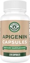 ביצועי החוף השמאליים Apigenin תוספת 50 מ"ג קפסולות - 4 חודשים אספקה - Powerful Flavonoid עבור שינה משופרת, הירגעות ומתח