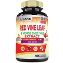 Red Vine Leaf Extracts - with Horse Chestnut, Beet Root, ג'ינג'ר - תוסף צמחי ללב, Leg Vein & Energy - 90 קפסולות טבעוניות במשך 45 ימים