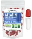 XPRS Nutra Size 2 קפסולות ריקות - 100 הרוזן ריק Gelatin קפסולות - Pills DIY כמוסות מילוי - Pure Bovine Pill Gel Caps for Do-It-Yourself Supplements (אדום / לבן)