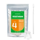 גודל wnanfu Size 4 קפסולות ריקות Vegetarian (500 הרוזן) Bundle עם 2 Micro Lab Spoons, Clear Fillable Veggie גלולה גודל 4 עבור ביצוע תוספי משלך