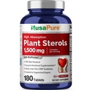 NusaPure Plant Sterols 1500 מ"ג - 180 טבליות (Non-GMO, טבעוני) Beta Sitosterol, Bioperine