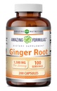 פורמולה מדהימה ג'ינג'ר Root 4:1 | 1500 Mg Per Serve | 200 קפסולות תוסף | Non-GMO | Gluten Free | Made in USA