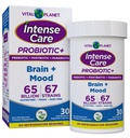 Vital Planet - Intense Care Brain & Mood Probiotics, אורגני Prebiotics, Postbiotics, Parabiotics, Complete 4in-1 בריאות תוספת למבוגרים, 65 מיליארד CFU, 67 סטרינס, Digestive ו Immune 30 ct.