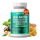 Sea Mosss תוסף - 16-in-1 טבעי בלנדר עם שמן אשווגנדה Burdock Bladderwrack ג'ינג'ר Dandelion - 150 Count - Made & Tested בארצות הברית