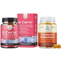Bundle of G Curve Horny Goat Weed for Women - Invigorating Feminine Blend for Enhanced Energy Mood Performance and Turmeric Gummies for Adults Peach Flavor - Extra Strength Joint Support Gummies