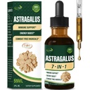 Astragalus Root Extracts for Immune System Support, Immunity Health & Energy Boost Tincture תוספים עם Rhodiola Rosea, Echinacea, Elderberry, Reishi, גינזנג. הואנג צ'י 2oz