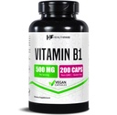 ויטמין B1 (Thiamine) 500 מ"ג | 200 קפסולות טבעוניות | תוספת עוצמה גבוהה תוספת תוספת תוספת שומן | תמיכה באנרגיה ומערכת העצבים | Non-GMO, Gluten-Free | Made in USA