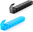 2 Pack תוספת גדולה גלולות מארגנת, Sukuos Weekly Pill Box, Pill Case, מארגנת תרופות עבור ויטמינים, שמן דגים או תוספים