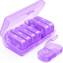 AUVON XL שבועי גלולות מארגנת 2 פעמים ביום, AMPM Pill מקרה עם One-Side גדול פתיחה עבור קל לשימוש, גלולות Box 7 יום נסיעות תרופות לארגן תרופות, ויטמינים, שמן דגים, תוספים