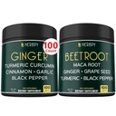 Bundle 5in1 תוסף & 6in1 Beet Root קפסולות - תמיכה בריאות הלב, Immune ו- Digestive