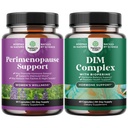 Bundle of Complete Perimenopause Supplement for Hot Flashes Night Sweats Hormone Balance & Mood Support and Pure DIM with Bioperine - DIM Estrogen Blocker for Hormone Balance & Prostate Health