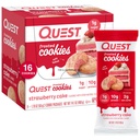 Quest Lemon Cake Protein Bars 12 Count & Strawberry Cake Frosted Cookies Twin Pack 16 Cookies