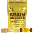 160mg L-Theanine + 80mg Caffeine Chews – Coffee Caramel Flavour, Increases Productivity, Mental Clarity, Alertness | 1 Bag - 40 Servings | Brain Bullet | Energy Gum & Focus Gummy Upgrade