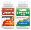 Best Naturals Cinnamon 500 מ"ג & Berberine Plus 1000 מ"ג