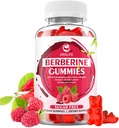 Bberine Gummies עם Ceylon Cinnamon 1500 מ"ג High Potency Berberine HCL תוספת עבור Immune ו Metabolism תמיכה, סוכר חינם, Raspberry Flavor - 60 Count Count Count