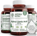 טבעי Nutra R-Alpha Lipoic Acid, שיפור העצם ובריאות הלב, לשפר את תפקוד הזיכרון, לשפר את תפקוד עצבי פונקציונלי Contributes לבריאות הכוללת, Gluten חינם 100 מ"ג, 60 טבעוני ו טבליות Vegetarian.