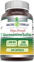 פורמולה מדהימה Glucosamine Sulfate 1000 מ"ג תוספי תזונה | Non-GMO | Gluten Free | Made in USA (240 Count)