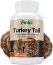 פארקר Naturals טורקיה Tail Mushroom קפסולות - תוסף אורגני Mushroom לתמיכה במערכת החיסון - 1000 מ"ג Premium Mushroom תוספי מזון - 240 קפסולות