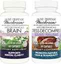 Host Defense Bundle עם MycoBotanicals Brain * קפסולות, 60 Count & MycoBotanicals Stress Decompress * קפסולות, 60 Count - תמיכה ב- Memory & Focus - תמיכה מרגיעה