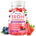 Iron Gummies for Women, Men & Kids, Vegan Iron Supplement with Vitamin C, B12, Folate for Energy Support & Immune Health, Sugar Free, 60 Gummies (Pack of 1)