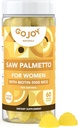 Saw Palmetto Gummies - 500 מ"ג ראו פאלטו לנשים עם 5000mcg Biotin & 10mg Zinc - non-GMO, Sugar, Gluten & Soy-Free, טבעוני - 3rd-Party Lab נבדק, 30 יום, 60 מסטיקים צ'וגבל, 60 Chewable חניכיים