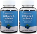 יסודות Prebiotics & Probiotics, 2 מיליארד CFU, Blue Raspberry, 50 Count (2 לשרת) (לשעבר Solimo)