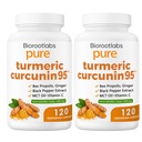 Biorootlabs Turmeric Curcumin Supplement 1000mg – 95% Curcuminoids with Ginger, Bee Propolis, Black Pepper, MCT Oil – High Absorption Formula for Wellness & Immune Support – 240 Count(2)