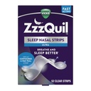 ZzzQuil Sleep Nasal Strips, Clear Nasal Strips, Snoring Relief from Nasal Congestion, Works Instantly, Reduces Nasal Congestion for Less Snoring and Better Sleep, Drug Free, 52 Nasal Strips