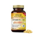 ויטמין D3 + K2 5000 IU - טכנולוגיית Liposomal עבור Absorption משופרת - MK-7 ויטמין K2 100mcg - תמיכה העצם & Calcium Metabolism - D3K2 תוספת לגברים ונשים - 180 Softgels
