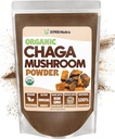 XPRS Nutra אורגני אבקת Chaga Mushroom - Premium USDA אורגני Chaga Mushrooms אבקת Chaga תמיכה Immune בריאות - טבעוני ידידותי Superfood עבור Chaga Tea ו Beverages (16 oz)
