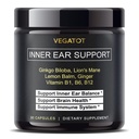 VEGATOT Vertigo תוסף *USA Made and Tested* האוזן הפנימית תוספת עם ג'ינקגו Biloba Lion's Mane Lemon Balm ג'ינג'ר VIT B1, B6, B12 - עבור Dizzness Spinning האוזן הפנימית