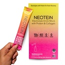 NEOTEIN: אבקת דלקות אלקטרוליטיות, אבקת חלבון עם 10g חלבון וקולג'ן | hydrotion Packets - Zero Sugar, no Fillers, no Carbs | Strawberry Lemonade | 40 Calories | Keto & Paleo | חבילת 15