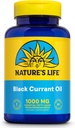 NATURE'S Life Black Currant Seed Oil 1000 מ"ג - שמן קרנט שחור, מקור טבעי של אומגה 6 Gamma Linolenic Acid (GLA) ואומגה 3 אלפא-לינולניק Acid (ALA), 60 ימים ערבות, 60 משרתים, 60 Softgels