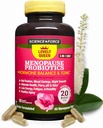 Lovely Menopause Supplement + Hormone Balance + Weight Management, Hot Flashes, Mood Swings, Vaginal Health & Dryness | Black Cohosh, Dong Quai, Ashwagandha + Probiotics, Woman Supplement, 60 ct