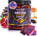 NutroTonic® Organic Hilajit Gummies - Pomegranate & Vanilla Flavored - Shilajit for Men & Women - Wild Crafted Manuka Honey MGO +263 - Made in USA - 30 חניכיים בריאות