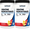Nutricost Creatine Monohydrate Powder (Fruit Punch, 500 Gram) (Pack of 2)