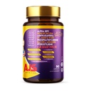 AJS Alpha GPC Nootropic Brain תוסף, Phosphatidylserine,St. John'sWort גינקו בילובה,Ashwagandha,Bacopa Monnieri, Pterostilbene, Magnesium Glycinate,Ginkgo Biloba, 5-HF,Huperzine A 60CT90s.