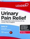 LEADER Urinary Pain Relief Maximum Strength, Fast Relief of UTI Pain, Burning & Urgency, Urinary Tract, Phenazopyridine Hydrochloride 95 mg, 30 Tablets, 2-Pack