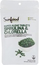 Sunfood Chlorella Spirulina טבליות - Spirulina ו Chlorella אבקת גלולות, ירוק Algae תוספת עשיר Chlorophyll, Broken Cell Wall, טבעוני - 2 oz Bag
