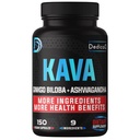 9in1 Kava Kava קפסולות 5Month אספקת 15:1 עבור שינה, המוח ו Immune תמיכה - 9 צמחי טבעי כולל גינקו, Ashwagandha, Graviola, ולריאן ועוד - 150 קפסולות טבעוניות