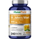 NusaPure St. John's Wort 20:1 לחלץ, 300 מ"ג שווה ערך ל 6000 מ"ג 240 קפסולות Veggie (Vegetarian, non-GMO) Bioperine