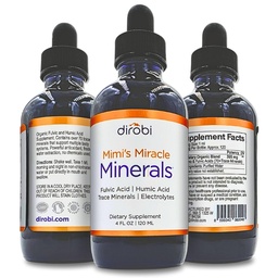Diobi Mimi's הנס מינרלים Fulvic Acid Humic Acid - מינרל בלנדר טיפות תוספת, מינרלים נוזליים 70 מינרלים Ionic - הצמח האורגני Derived (4 oz 120 יום אספקה) ...