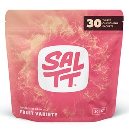 SALTT Electrolytes אבקת Packets, פירות Variety Pack (30 Packets) - Magnesium, Potassium, Sodium, Trace מינרלים - טבעוני, סוכר חינם, Gluten Free - Travel Essentials - Made in USA
