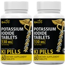 טבליות של Nature's Fusion Potassium Iodide 130 מ"ג (Pack of 2) - (120 טבליות) EXP 10/2032 - Ki Pills - יודור דה סיראסיו