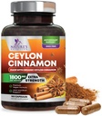 אורגני Ceylon Cinnamon תוסף 1800 מ"ג - מוסמך אורגני Ceylon Cinnamon אבקת גלולות - אנרגיה ותמיכה לב לנשים וגברים, בבקבוק בארה"ב, אנטי-חמצן, Gluten Free, non-GMO - 180 קפסולות