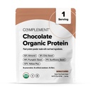 Complement Vegan Chocolate Protein Powder - Organic Protein Low Carb, Low Calorie, Sugar Free, Soy Free, Non-GMO, Gluten Free - 15g Yellow Pea, Pumpkin Seed Plant-Based Protein (1 Serving)